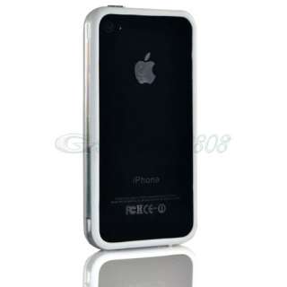   Premium Bumper Trim Case w/ Metal Buttons For Apple iPhone 4 4G  