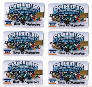 Skylanders Spyro Credit Cards Party Bag Fillers X6  