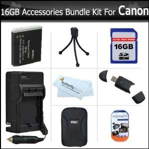  16GB Accessories Kit For Canon PowerShot ELPH 500 HS, S95 