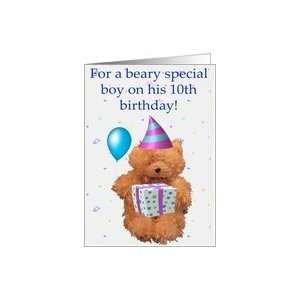  Beary Special 10th Birthday Boy Card Toys & Games