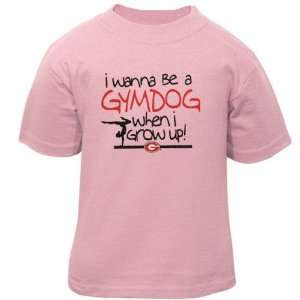  Georgia Bulldogs Toddler Pink Wanna Be T shirt