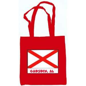 Gadsden Alabama Souvenir Tote Bag Red