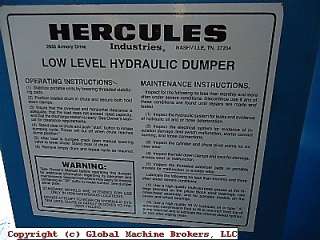 Hercules Low Level Hydraulic Dumper Model HI 118  