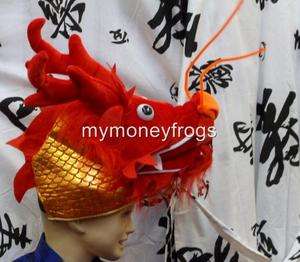   Chinese Red Party Costume Parade plush Fun Hat Cap/2012 DRAGON YEAR