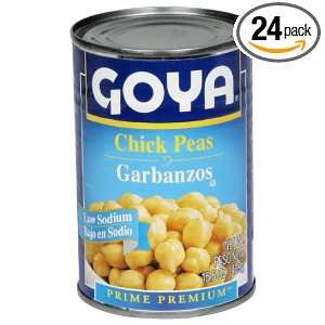 Goya Chick Peas, Low Sodium, 15.5 Ounce (Pack of 24)  
