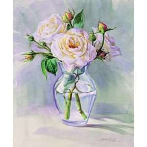 White Satin Rose (Canv)    Print 