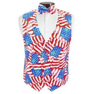 Stars and Stripes 4th of July Vest and Bow Tie Set