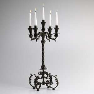   02231 Antique Rust 25.25 Small Table Candelabra