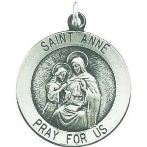  Sterling Silver Saint Anne Medal Jewelry
