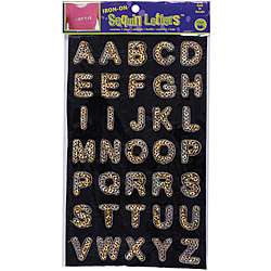 Dritz Gold Sequin Iron On Letters (1 Sheet)  