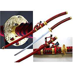 Red Japanese 43.75 inch Jintachi Ceremonial Sword  