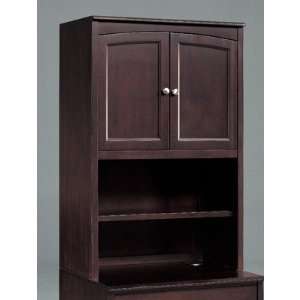  Cappuccino Modular Office Hutch Top with Doors