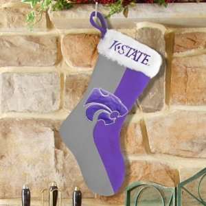  Kansas State Wildcats Gray Purple Logo Plush Stocking 