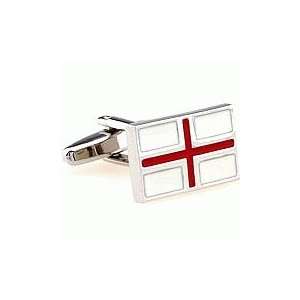  Flag of England St George Cross Cuff Links Cufflinks 