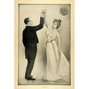 1901 Print Harvard Lampoon Robert Edwards Dress Fashion Toast Lampy 