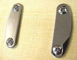 TWIN CHROME GUITAR NECK JOINT PLATES AND BOLTS  