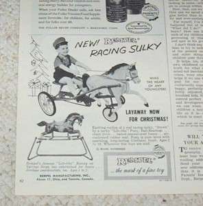 1958 Rempel horse kid toys Akron Ohio CUTE boy PRINT AD  