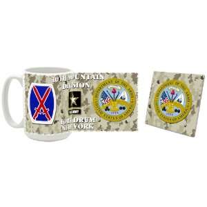 US Army 10th Mountain Division Coffee Mug/Coaster  Kitchen 