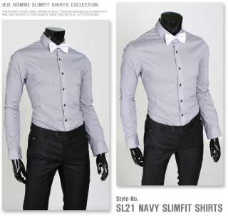 Pointed collar/ No button down collar