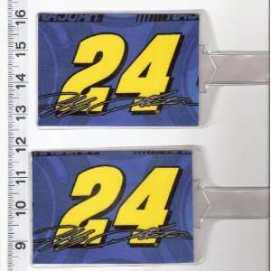  Set of 2 Luggage Tags Made with Jeff Gordon #24 NASCAR 