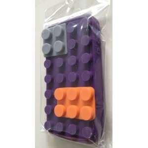    Purple Grey Orange Rubber Iphone 4 4s Case 