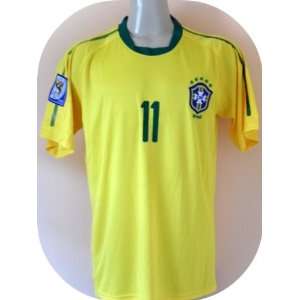  BRASIL # 11 ROBINHO SOCCER JERSEY LARGE.NEW Sports 