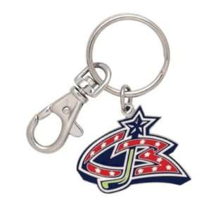  COLUMBUS BLUE JACKETS OFFICIAL LOGO KEYCHAIN Sports 