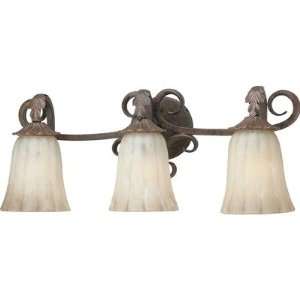  Forte 5249 03 17 Vanity Light, Chestnut