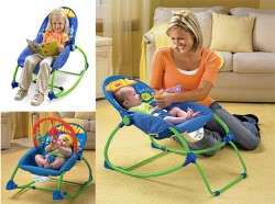   infant seat that converts to a toddler rocker in the infant mode baby