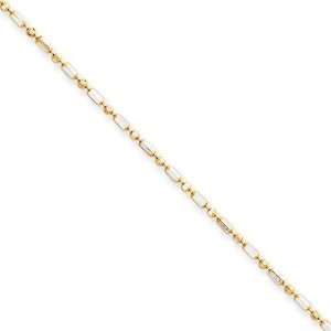  14k Two tone Gold 18 inch 1.50 mm Bead Collar Necklace in 