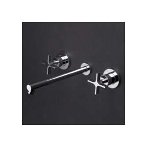  Lacava 012404SP NI Wall Mount Three Hole Faucet W/ Two 