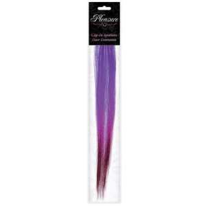  Clip In Hair Purple w/ Black Tail