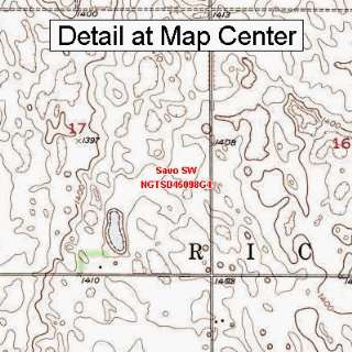  USGS Topographic Quadrangle Map   Savo SW, South Dakota 