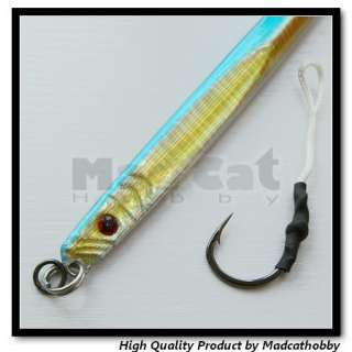 Metal Jig w/Mustad Hook 200g (7 1/8oz) jigging lure inshore saltwater 