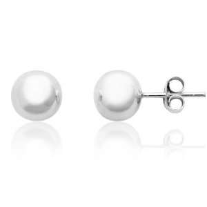  Sterling Silver Tarnish Free Polished 8mm Round Ball Stud 