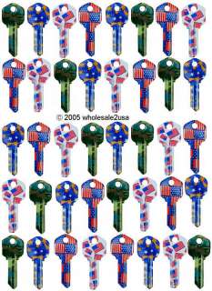 40 Uncut KW1 Locksmith Color Key Blanks Male Customers  