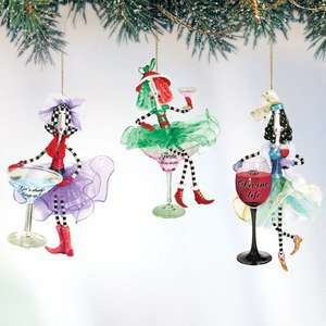  Dolly Mamas Happy Hour Ornaments #3 Set of 3