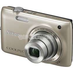 Nikon COOLPIX S4100 14MP Silver Compact Digital Camera w/ 3 inch Touch 