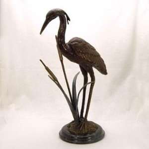  Crane and Cattails Sculpture