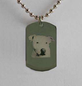 Custom Engraved Photo Pendant Jewelry dog tag silver #2  