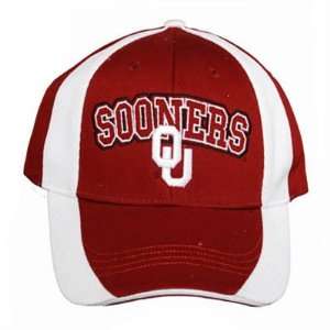  NCAA OKLAHOMA BOOMER SOONERS WHITE RED COTTON HAT CAP 