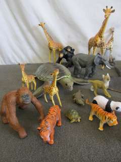 Huge Lot of 30 Plastic Wild Animals AAA – Pretend Play Toys Wildlife 