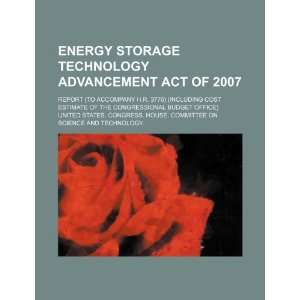  Energy Storage Technology Advancement Act of 2007 report 