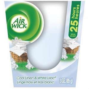 Air Wick Scented Candle, Cool Linen & White Lilac, 3 oz  