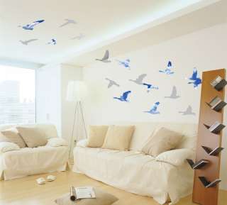 Cloud Bird Formation Instant Art Decor Removable Wall Sticker Decal 