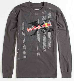 Fox Racing Red Bull Double X Fighters Motorcross Long Sleeve Gray T 