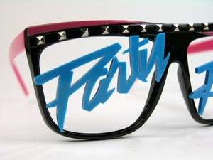 Brandnew Party Rock Glasses lMFaO Studded Flat Top Style ALL COLOURS 