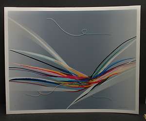  Lithograph Print Abstract Lines  Takern II  Artist Proof  