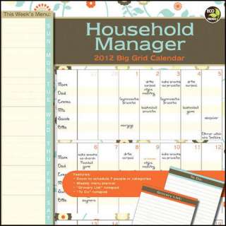 Household Manager 2012 Wall Calendar  