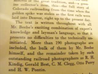 HIGHBALL , A Pageant of Trains By Lucius Beebe,  